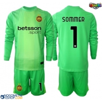 Otroški Nogometni dresi Inter Milan Yann Sommer #1 Vratar Tretji 2025-26 Dolgi Rokav (+ Kratke hlače)